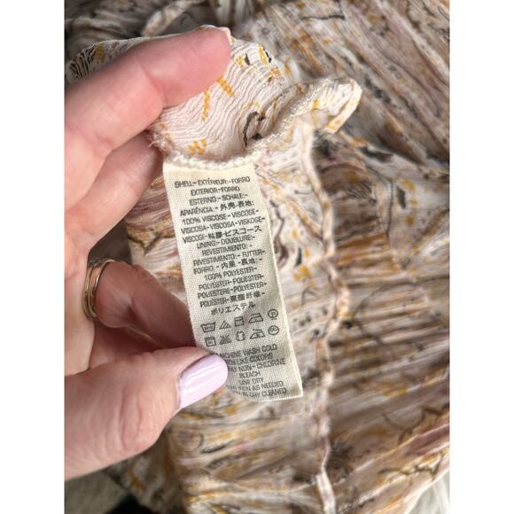 Free People Women's Say You Will Flowy Blouse Top Bohemian Boho Ivory Size Small - Picture 9 of 11